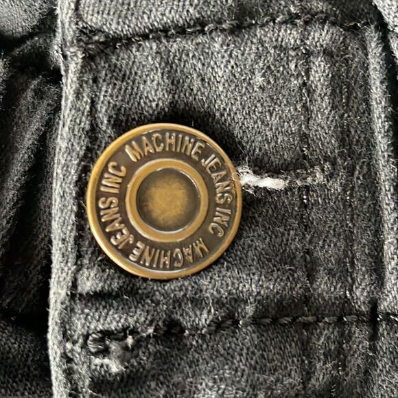 Machine ~ Black Denim Shorts ~ elasticized paperbag waist ~ Size 30 - Picture 7 of 7